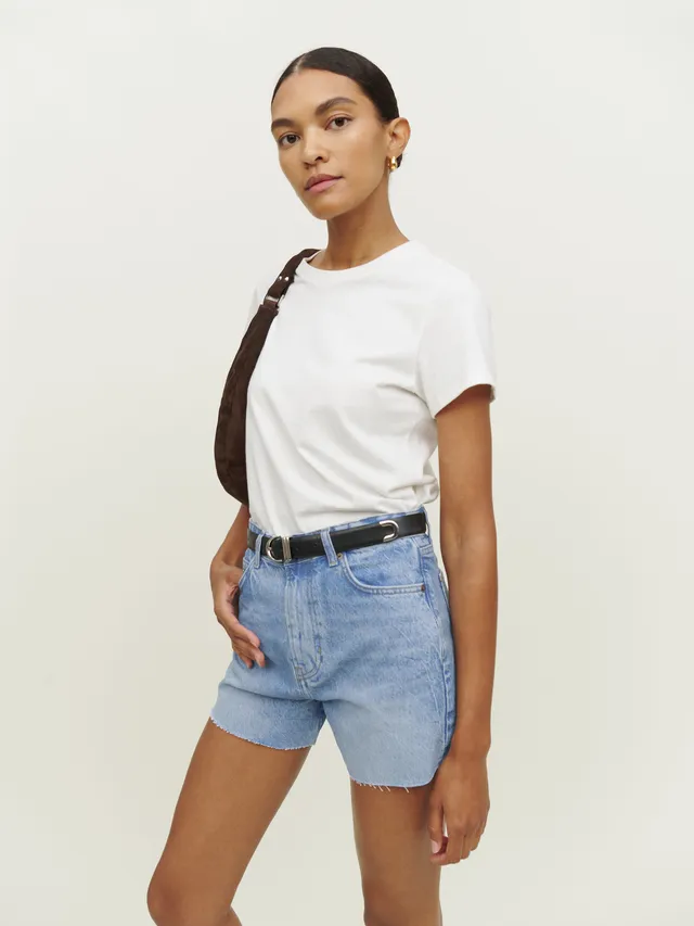 Reformation Alyssa High Rise Jean Shorts