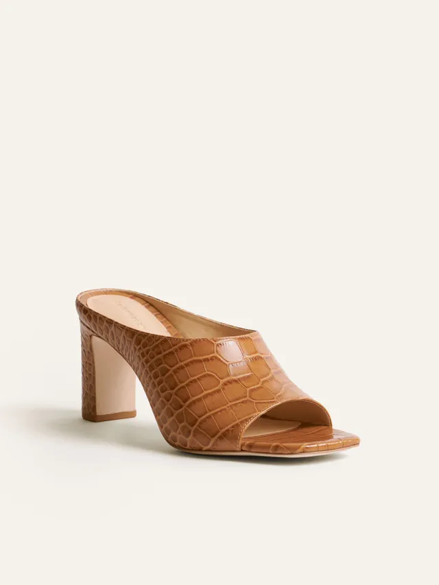 Dani Asymmetrical Block Heel Sandal - Leather Sustainable Shoes