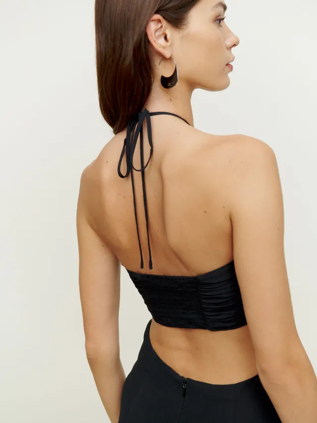 Silence + Noise Rita Ruched Halter Top