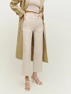 Wilder High Rise Wide Leg Cropped Jeans