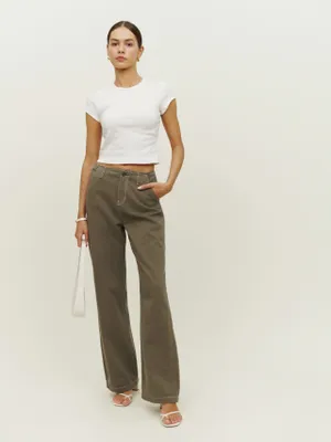 Dorsey High Rise Relaxed Twill Pants