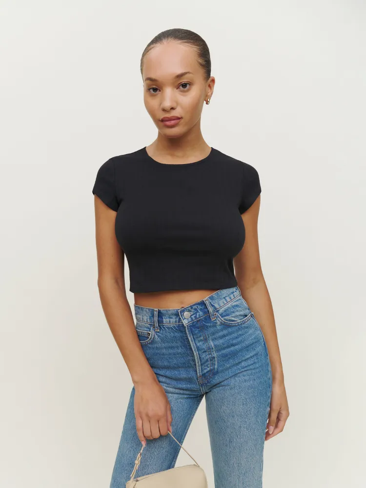 Reformation Muse Pointelle Tee
