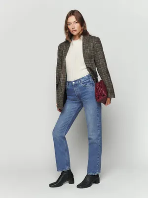 Cynthia Mid Rise Straight Jeans