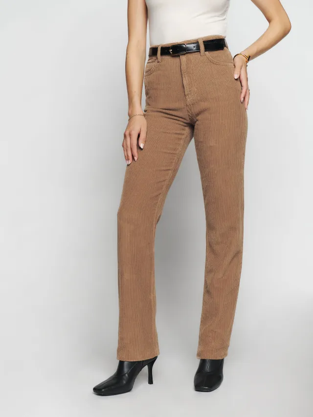 DL1961 Drue Straight Low-Rise Vintage Leather Pants