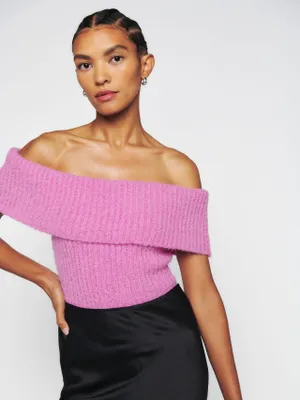 Satine Sleeveless Foldover Sweater
