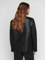 Veda Mercer Leather Shirt Jacket