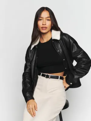 Veda Hall Leather Bomber