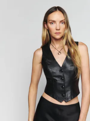 Veda Lisa Leather Vest
