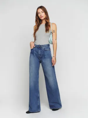 Dree Belted Baggy Wide Leg Jeans
