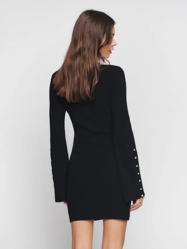 By Anthropologie Long-Sleeve Eyelash Twofer Sweater Dress