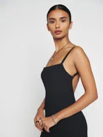 Bonded Satin Slip Dress