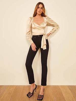 Liza High Rise Straight Jeans