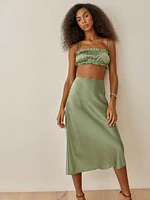 Petites Pratt Silk Skirt