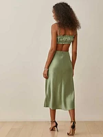 Petites Pratt Silk Skirt