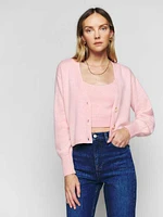 Varenne Cashmere Tank And Cardi Set