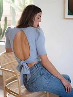 Alida Open Back Sweater