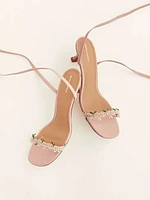 Carina Lace Up Mid Heel Sandal