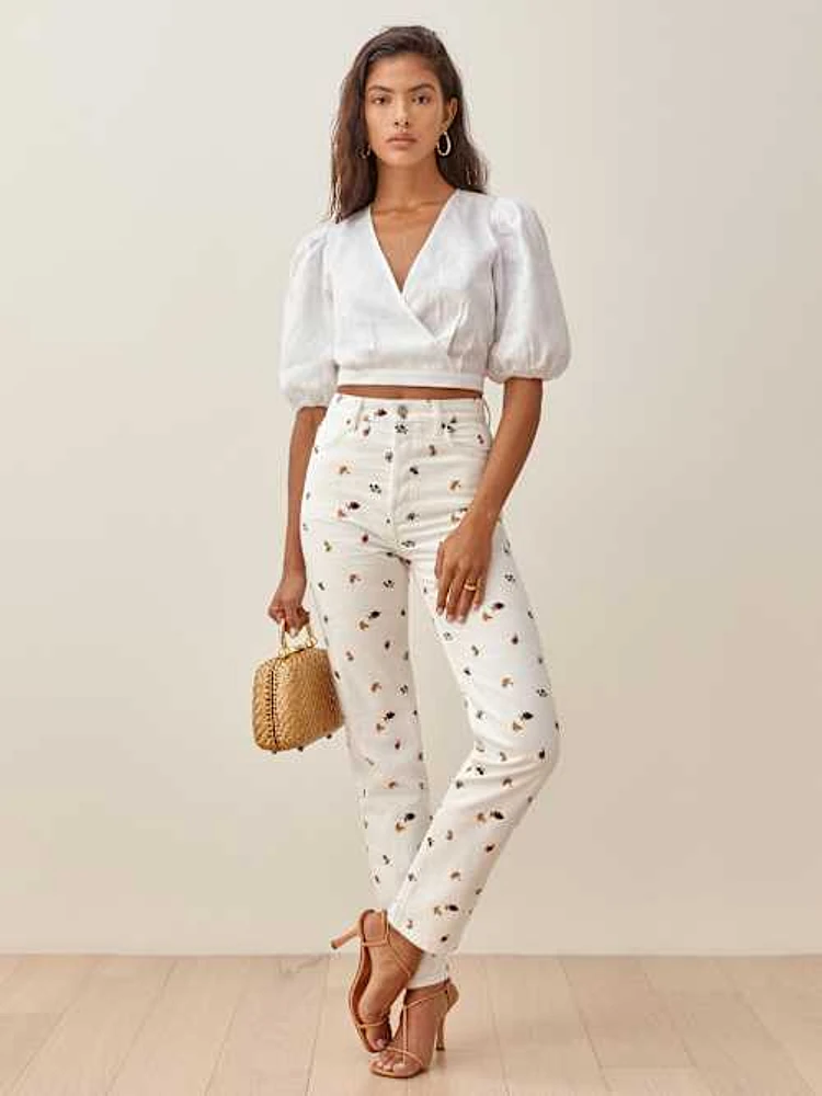 Cynthia Fruitloops High Rise Straight Jeans