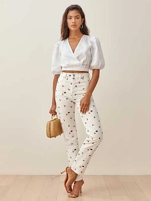 Cynthia Fruitloops High Rise Straight Jeans