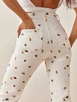 Cynthia Fruitloops High Rise Straight Jeans