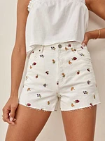 Charlie Fruitloops High Rise Jean Shorts