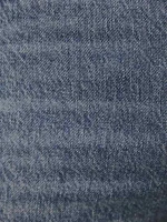 Cynthia Linen Patch High Rise Straight Jeans