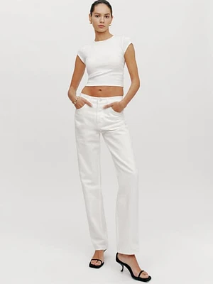 Casey Mid Rise Relaxed Straight Jeans