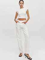 Casey Mid Rise Relaxed Straight Jeans