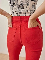 Cynthia Garment Dye High Rise Straight Jeans