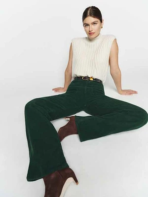 Alyssa High Rise Wide Leg Corduroy Pants