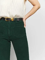 Alyssa High Rise Wide Leg Corduroy Pants