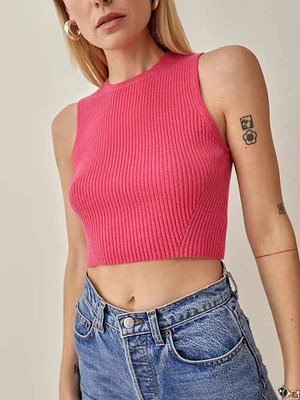 Benedetta Cashmere Cropped Tank