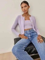 Brio Cashmere Strapless Tank And Cardi Set