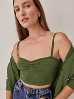 Capello Cotton Tank And Cardi Set