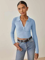 Clancey Cashmere Henley Sweater