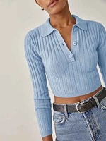 Clancey Cashmere Henley Sweater