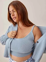 Varenne Cashmere Tank And Cardi Set Es