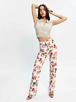 Comic High Rise Straight Long Jeans