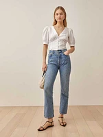 Emerald Linen Top