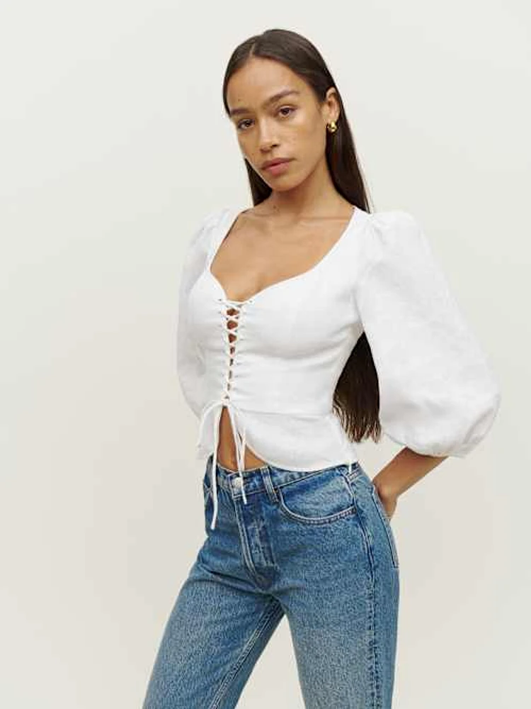 Barrett Linen Top