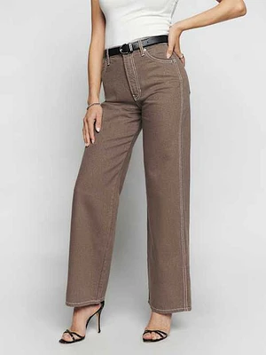 Cowboy High Rise Wide Leg Jeans