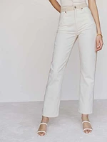 Sandy Tonal Reworked High Rise Relaxed Straight Jeans