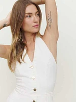 Pamela Halter Denim Mini Dress