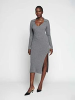 Bellini Cashmere Collared Sweater Dress