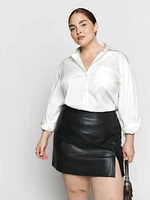 Veda Margie Leather Mini Skirt Es