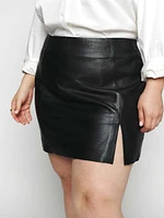 Veda Margie Leather Mini Skirt Es