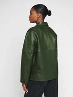 Veda Mercer Leather Shirt Jacket