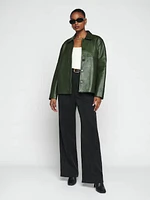 Veda Mercer Leather Shirt Jacket