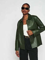 Veda Mercer Leather Shirt Jacket