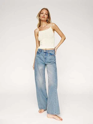 Alanis Mid Rise Barrel Leg Jeans